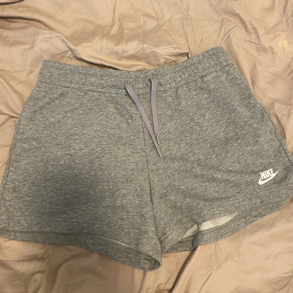 Gray Nike fleece shorts
